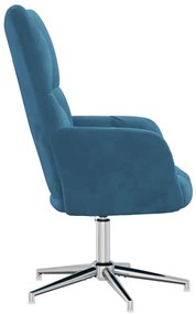vidaXL Πολυθρόνα Relax Μπλε Βελούδινη
