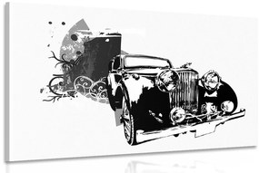 Εικόνα ασπρόμαυρο αυτοκίνητο ρετρό με αφαίρεση