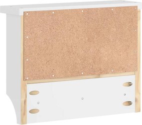vidaXL Επίτοιχη κρεμάστρα παλτών SANDNES Λευκό 45x12x35 εκ. Πεύκο ξύλο