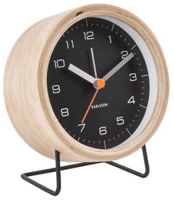 Επιτραπέζιο Ρολόι - Ξυπνητήρι KA5669BK Innate 10.5x6x12cm Black Karlsson Μέταλλο,Ξύλο