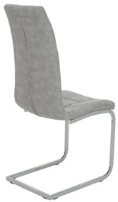 Καρέκλα Darrell pakoworld pu αντικέ γκρι-βάση χρωμίου 42x49x106εκ