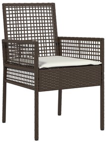 vidaXL Σέτ φαγητού για κήπο 7 pcs Καφέ 190 x 90 x 75 cm