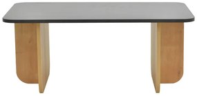 Τραπέζι Beca  σε oak-μαύρο απόχρωση 100x60x42εκ