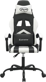 vidaXL Καρέκλα Gaming Μαύρο/Λευκό από Συνθετικό Δέρμα