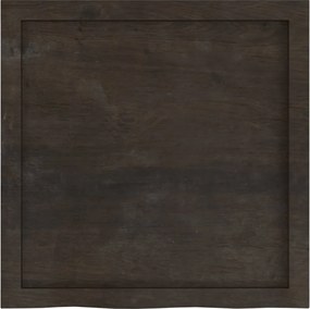 vidaXL Επιφάνεια Τραπεζιού Σκούρο Καφέ 60x60x(2-6) εκ Επεξ. Μασίφ Δρυς