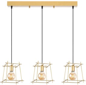 Φωτιστικό Οροφής - Ράγα Coman 942FLG1423 101x24x122cm 3xE27 40W Gold Opviq