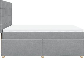 vidaXL Κρεβάτι Boxspring με Στρώμα Αν. Πράσινο 160x200εκ Υφασμάτινο