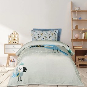 Κουβέρτα Παιδική 4914 Fleece Grey-Blue-Mint Das Home Μονό 160x220cm Πολυέστερ