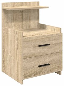 vidaXL Κομοδίνο με 2 Συρτάρια Χρώμα Sonoma Δρυς 40x36,5x62 εκ.