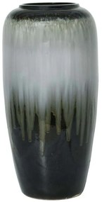 Βάζο 374-224-403 26x50cm Black-Grey Κεραμικό