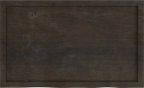vidaXL Επιφάνεια Τραπεζιού Σκούρο Καφέ 100x60x(2-6)εκ Επεξ. Μασίφ Δρυς