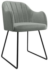 Καρέκλα Comfivo 102, Μαύρο, Γκρι, 78x46x56cm, 9 kg, Ταπισερί, Μεταλλικά, Μπράτσα | Epipla1.gr