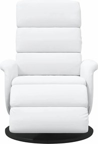 vidaXL Ανακλινόμενη πολυθρόνα Λευκό 98 x 71 x 106 εκ. PU