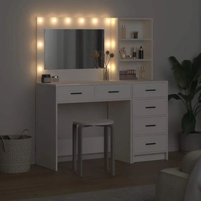 vidaXL Τραπέζι περιποίησης Λευκό 78.5 x 41 x 135 εκ Επεξεργασμένο ξύλο
