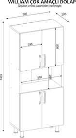 Έπιπλο Μπάνιου Λευκό SANOS 59.5x29.5x140.3