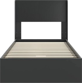 vidaXL Καλάθι με αποθήκη και κεφαλάρι Μαύρο 75 x 190 cm