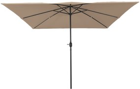 vidaXL Τετράγωνη Ομπρέλα Κήπου 295x245 εκ. Ταμπά