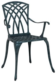 vidaXL Καρέκλα Κήπου 2 pcs Πράσινο 55 x 56.5 x 91εκ Αλουμίνιο