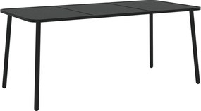vidaXL Τραπέζι Κήπου Ανθρακί 165x80x71 εκ. Ατσάλινο