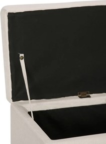 vidaXL Πάγκος με Αποθηκευτικό Χώρο Κρεμ 116 εκ. από Πολυεστέρα