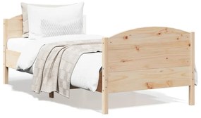 vidaXL Πλαίσιο Κρεβατιού Κεφαλάρι 75x190εκ. Μασίφ Πεύκο