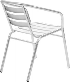 vidaXL Καρέκλες Κήπου Στοιβαζόμενες 4 τεμ. Αλουμινίου