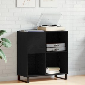 vidaXL Ντουλάπα Δίσκων Μαύρης Οξυάς 84.5 x 38 x 90 εκ Επεξεργασμένο Ξύλο