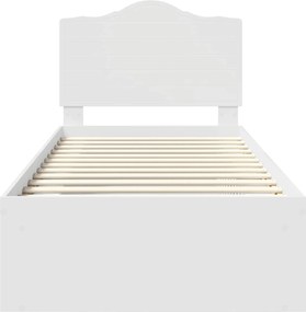 vidaXL Σκελετός Κρεβατιού Λευκό 90 x 190 cm Στερεά ξυλεία πεύκου