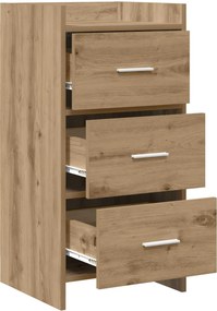 vidaXL Πλαϊνό γραφείο Artisan Δρυς 40 x 36 x 80 εκ Επεξεργασμένο Ξύλο