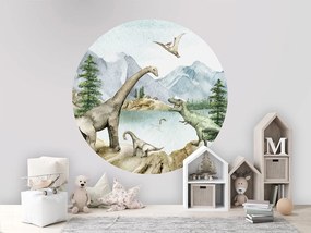 Dino Dreams Ταπετσαρια Τοιχου Πρασινο Στρογγυλη 80cm