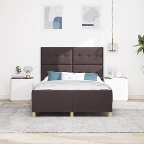 vidaXL Κρεβάτι Καφέ 140x200 εκ. Υφασμάτινο