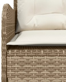 vidaXL Σαλόνι Κήπου Σετ 2 τεμ. Μπεζ Συνθετικό Ρατάν με Μαξιλάρια