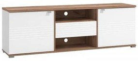 ΕΠΙΠΛΟ ΤΗΛΕΟΡΑΣΗΣ GRENOBLE ΛΕΥΚΟ-FLAGSTAFF OAK-ΛΕΥΚΟ HIGH GLOSS FOIL 176x40x57,5εκ 11011977