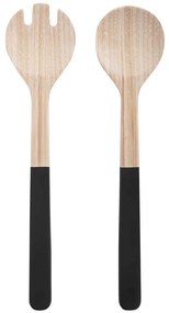 Κουτάλες Σερβιρίσματος Σαλάτας (Σετ 2Τμχ) PT4141BK 7x1,2cm Black Present Time Bamboo