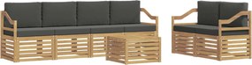 vidaXL Σειρά Καναπέ Εξωτερικού 7 pcs Άσπρο και Ανθρακί Πολυεστέρας