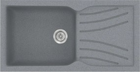 Sanitec Classic 324 (100×50) - Γρανιτένιος νεροχύτης - Metallic SILVER