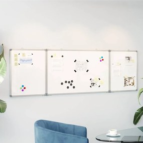 vidaXL Πίνακας Μαρκαδόρου Μαγνητικός Πτυσσόμ. 160x50x1,7εκ. Αλουμινίου