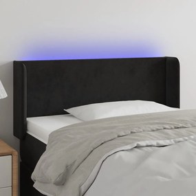 Κεφαλάρι Κρεβατιού LED Μαύρο 83x16x78/88 εκ. Βελούδινο 3122988