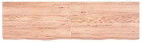 vidaXL Ράφι Τοίχου Ανοιχτό Καφέ 140x40x(2-6)εκ. Επεξ. Μασίφ Ξύλο Δρυός