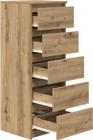 vidaXL Συρταριέρα με Συρτάρια Τεχνίτης Δρυς 37,5x35x99 εκ. Επεξ. Ξύλο