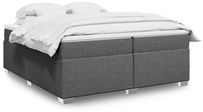 ΚΡΕΒΑΤΙ BOXSPRING ΜΕ ΣΤΡΩΜΑ ΣΚΟΥΡΟ ΓΚΡΙ 200X200 ΕΚ. ΥΦΑΣΜΑΤΙΝΟ 3285159