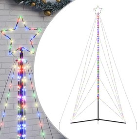 vidaXL Χριστουγεννιάτικο δέντρο LED 615 LED πολύχρωμα 404,5 εκ.