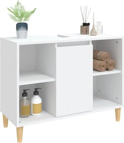 vidaXL Ντουλάπι Νιπτήρα Λευκό 80 x 33 x 60 εκ. Επεξεργασμένο Ξύλο