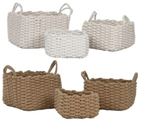 Σετ Καλαθιών Home ESPRIT Σχοινί 28 x 28 x 18 cm