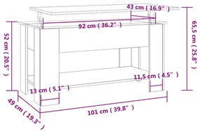 ΤΡΑΠΕΖΑΚΙ ΣΑΛΟΝΙΟΥ ΚΑΠΝΙΣΤΗ ΔΡΥΣ 101X49X52 ΕΚ. ΕΠΕΞΕΡΓ. ΞΥΛΟ 819272