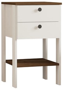 Κομοδίνο Ruzisa 835PUQ2704 44x44x75cm White-Walnut