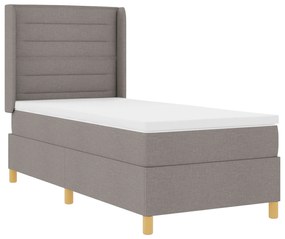 vidaXL Κρεβάτι Box Spring με Στρώμα Ταμπά 90x190 εκ. Υφάσματος