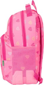 Σχολική Τσάντα Benetton Heart Ροζ 32 x 42 x 15 cm