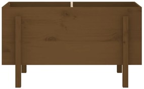 Ζαρντινιέρα Υπερυψωμένη Μελί 101 x 50 x 57 εκ. από Μασίφ Πεύκο - Καφέ