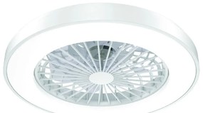 Ανεμιστήρας Οροφής FANOKWH10G Dimmable Με Φως Και Τηλεχειριστήριο DC22W D50cm White Aca Διάμετρος 50cm